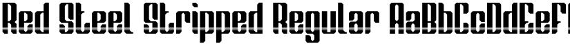 Red Steel Stripped Regular font