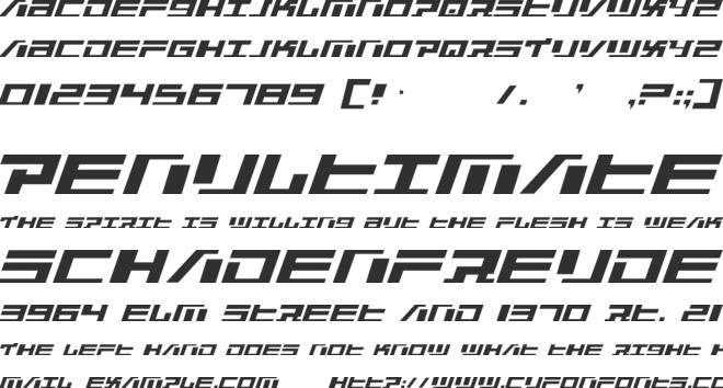 War Machine font preview