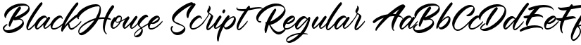 BlackHouse Script Regular font