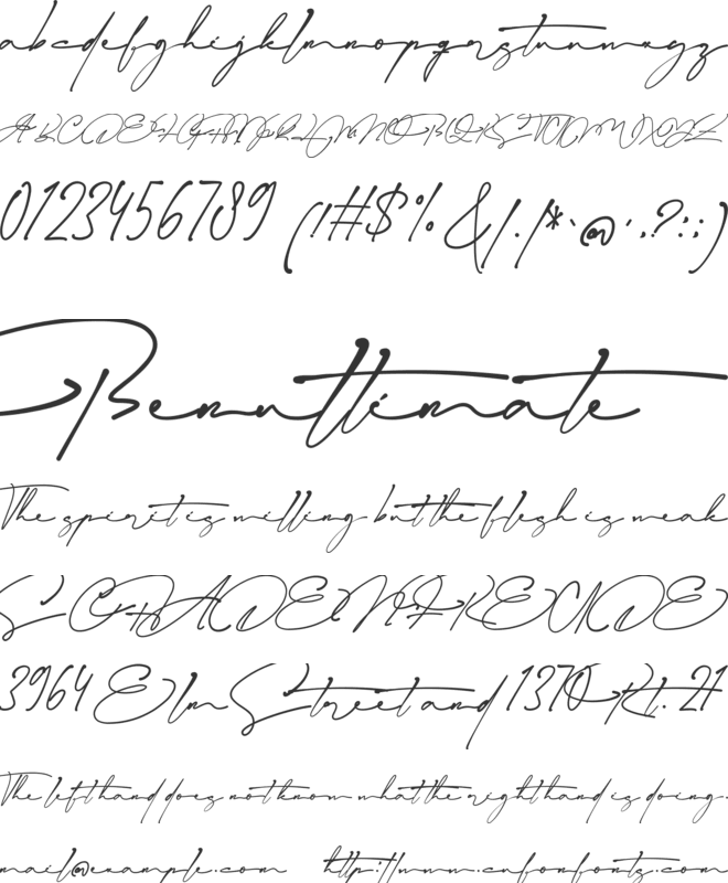 Blackstand font preview