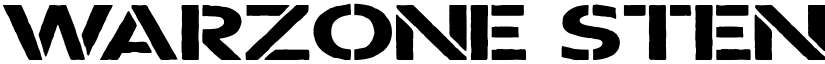 Warzone Stencil Regular font
