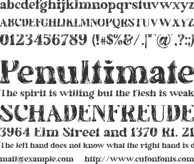 The Artisan Marker Serif font preview