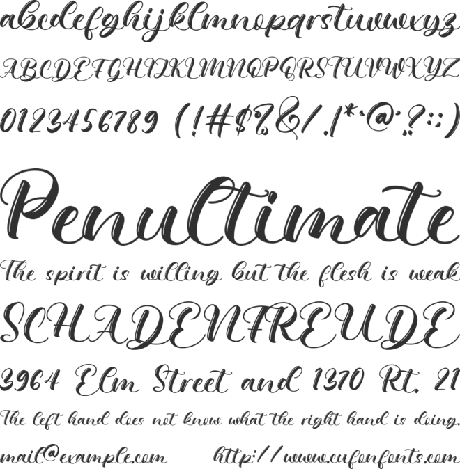 Qimberly font preview