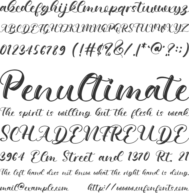 Qimberly font preview