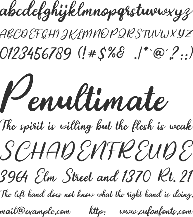 Just Dream font preview