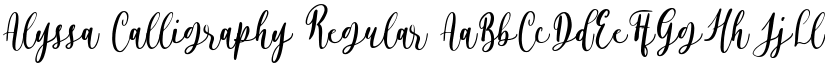 Alyssa Calligraphy Regular font