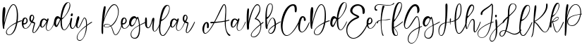 Deradiy Regular font