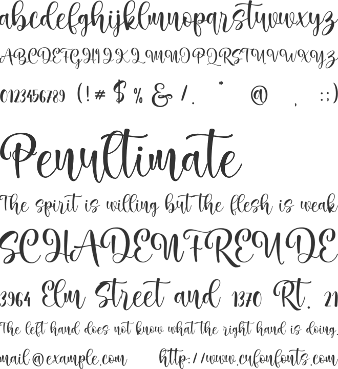 marlina melvin font preview