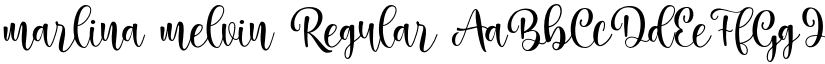 marlina melvin Regular font