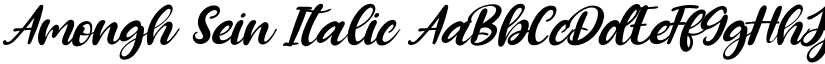 Amongh Sein Italic font