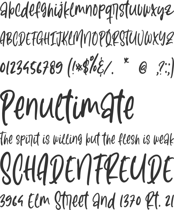 Winter Lova font preview