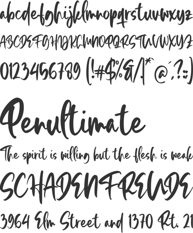 Glibwood Anthem font preview