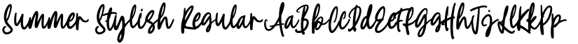 Summer Stylish Regular font