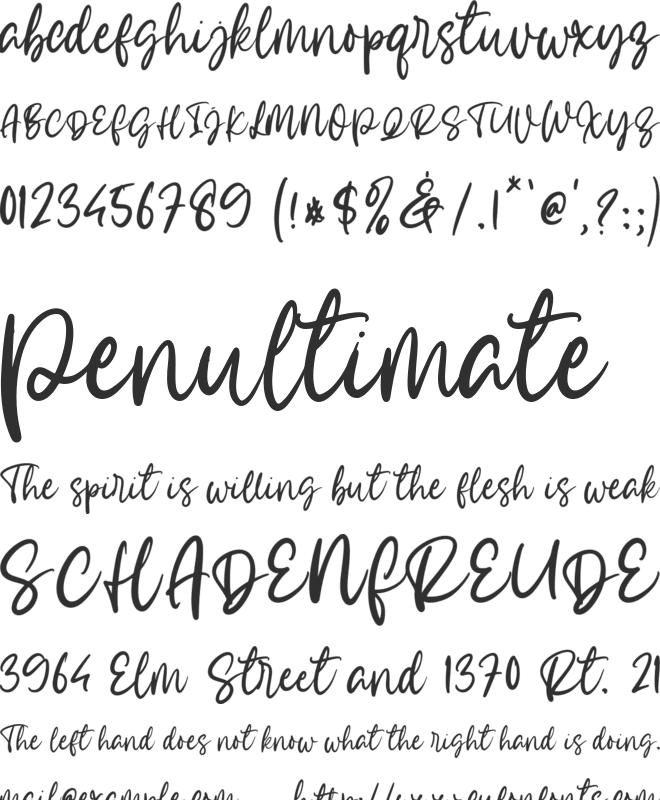 Beauty Bailey font preview
