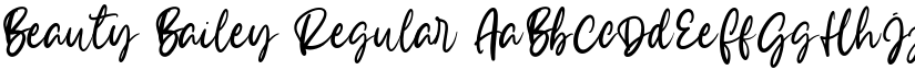 Beauty Bailey Regular font