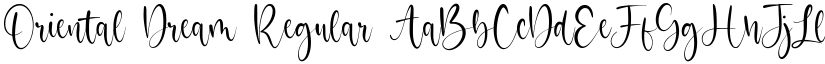 Oriental Dream Regular font