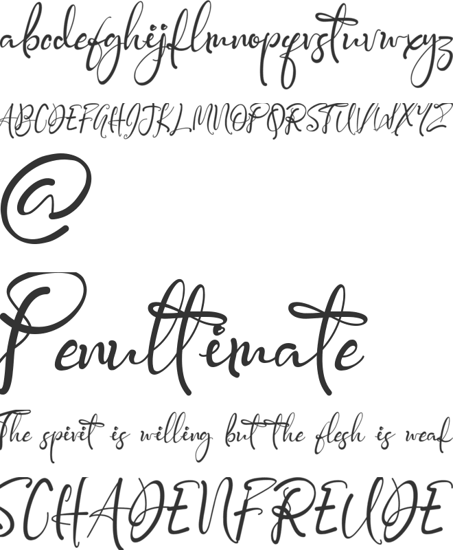 Pjaulline font preview