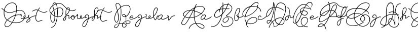 Just Thought Regular font