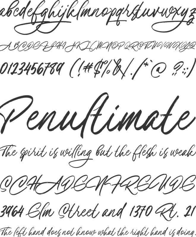 Racutens font preview