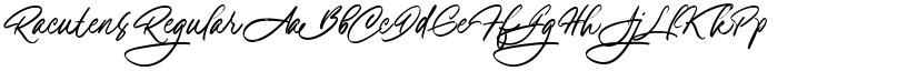 Racutens Regular font