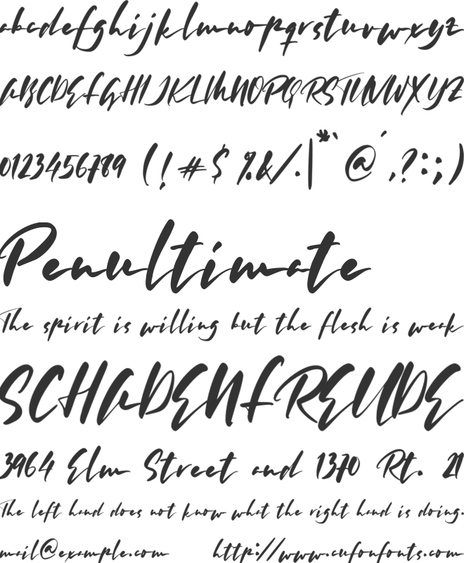 Morning Silhouette font preview