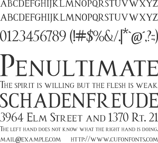 ROMANUS font preview