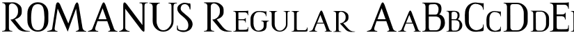ROMANUS Regular font