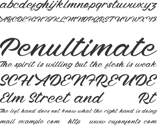 Quffe Free font preview