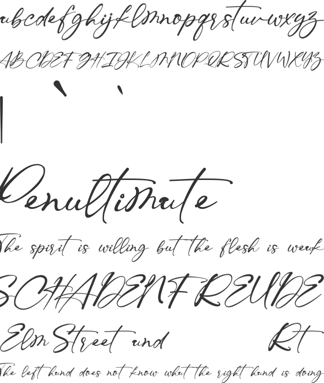 Morthsside font preview