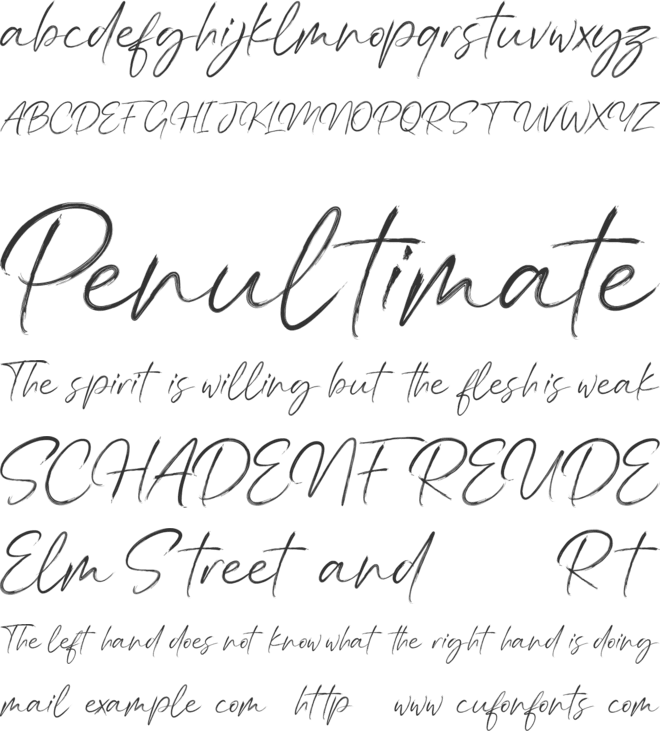 Hannah Gillberth Free font preview