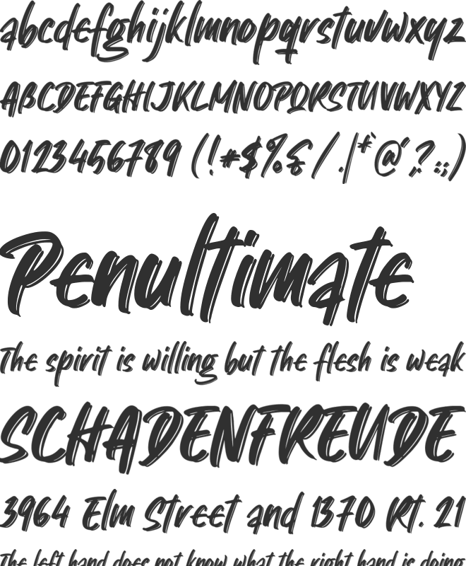 Old Stringrays font preview