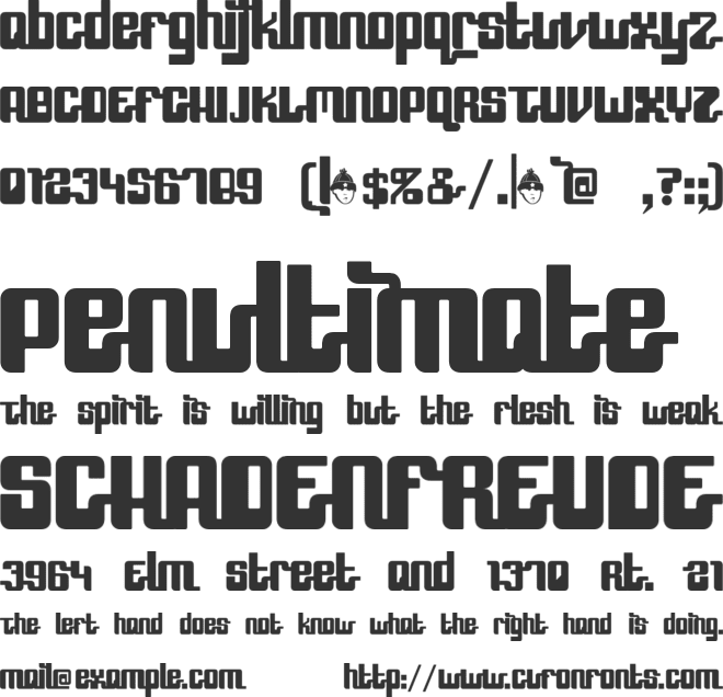 SpeedFreek font preview