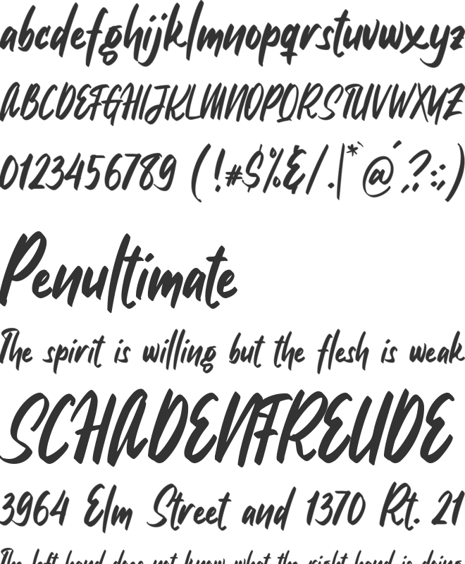 GreenSplash font preview