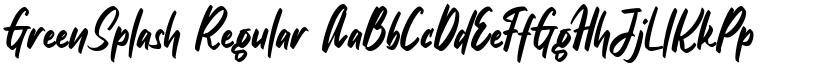 GreenSplash Regular font