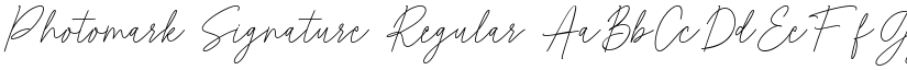 Photomark Signature Regular font
