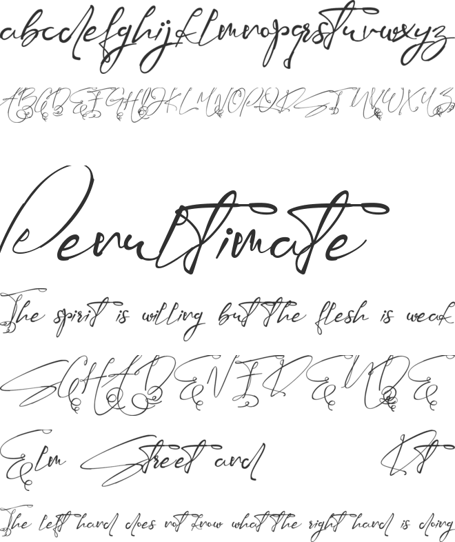 Mauthy Ghoise font preview