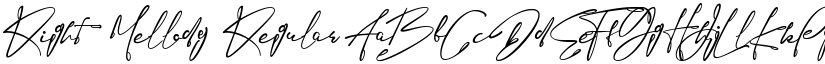 Right  Mellody Regular font