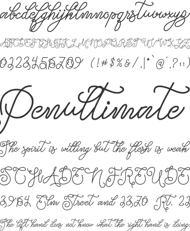 Tallahatse font preview