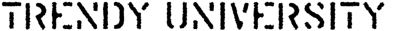 Trendy University font