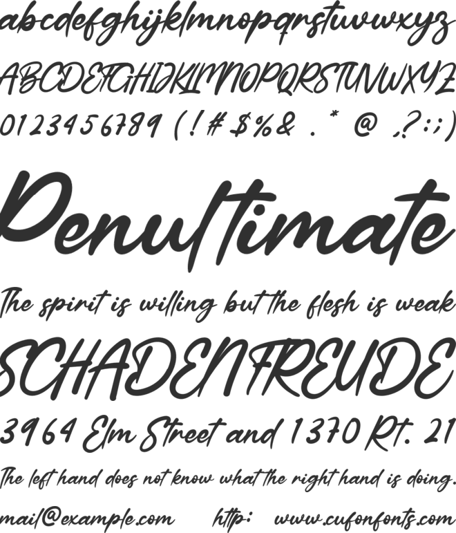 Homelove font preview