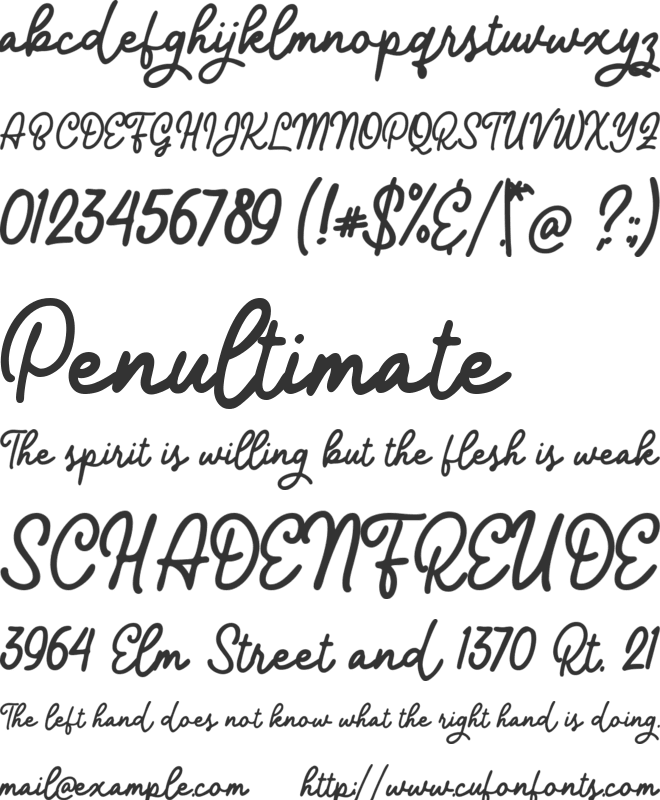 Azzura Lineweight font preview
