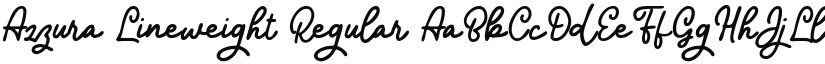 Azzura Lineweight Regular font