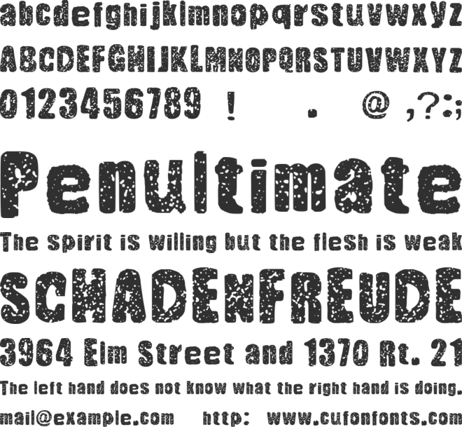 Made Of Concrete font preview