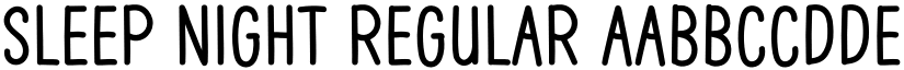 Sleep Night Regular font