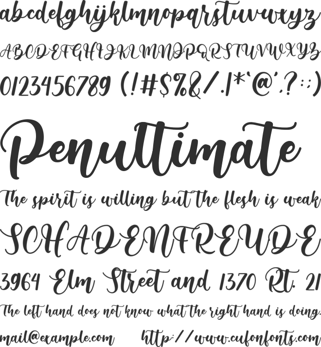 brownies cake font preview