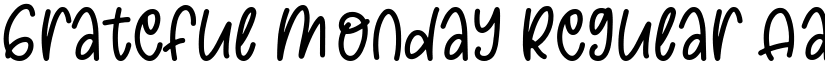 Grateful Monday Regular font