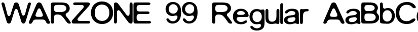 WARZONE 99 Regular font