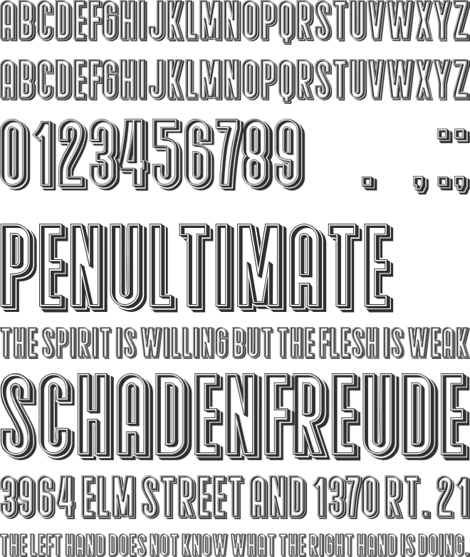 Dama font preview