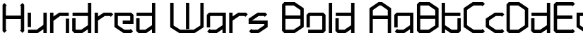 Hundred Wars Bold font