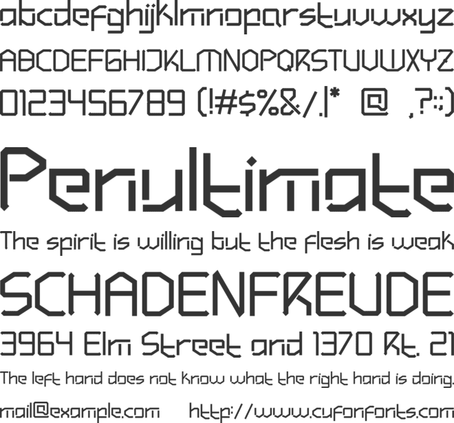 Hundred Wars font preview